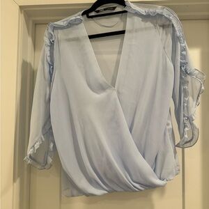 Blue Zara blouse